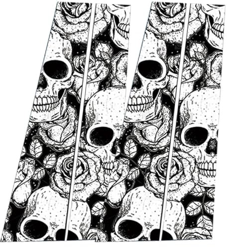 Car Center Pillar Sticker Decal - PVC Skull Car Pillar Decals | Skull Car Side Door Stickers | Decals & Stickers | Skull Car Sticker | Adhesive Sticker Stylish Car Accessories for Window, Home & Car