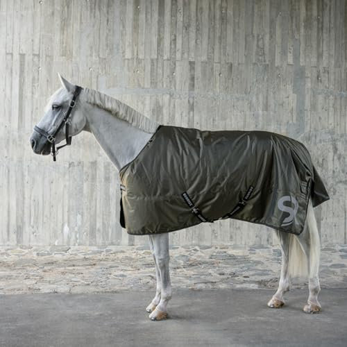 SUNRIDE Winterdecke 150g für Pferde (Liverpool) - wasserfest - 2500D - mit Unterdecken kombinierbar (135 cm)