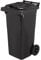 Garronda Cubo de Basura 120L con Tapa y Ruedas – Contenedor de Residuos para Exterior de Plástico Resistente para Reciclaje y Clasificación Ecológica GD-0097, Negro
