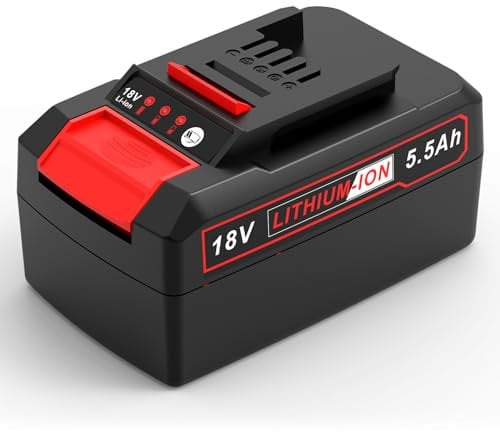 LabTEC Battery for Einhell 18V, 5500mAh Li-ion Replacement Battery for Einhell Power X-Change, Compatible with All Einhell 18V and Power X-Change H Family Garden Tool Battery with LED Indicator