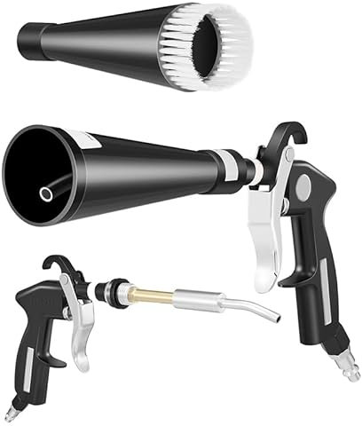 Car Cleaning Gun Car Interior Detailing Air High Pressure Blower Guns with 2 Nozzles Quickly Clean and Dry Cars Surfaces with Strong Air Cars Detailing Tools for Quickly Blasts Dirt and Dust