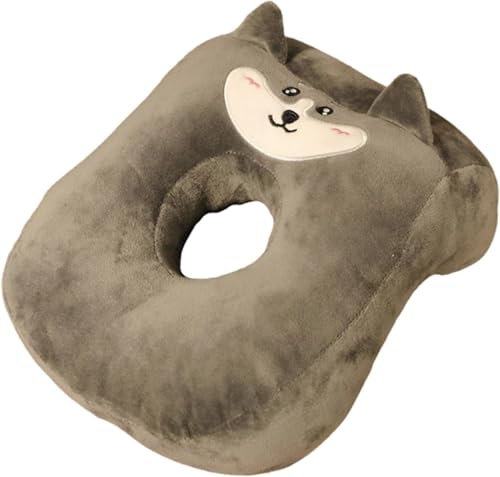 Hengrongshen Piercing Kissen, Nickerchen Donut Kissen Piercing, Büro Nickerchenkissen, Piercing Pillow für Zuhause, Büro, Flugzeug (Grau)