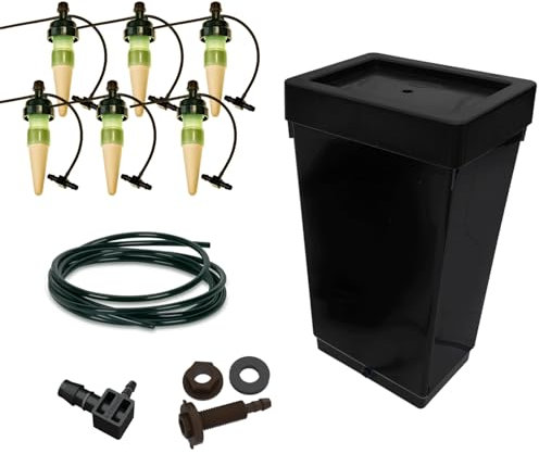PuraPlants Bewässerungsset für 6 Pflanzen mit 47 L Tank – inkl. original Blumat Tropfer & Zubehör