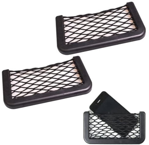 JYNXOR 2 Pezzi Rete Portaoggetti Tasca Oganizer,Rete Elastica per Carico di Auto, Universale Storage Mesh Net,Confezione da Tasche Portaoggetti per Auto, Telo Protettivo