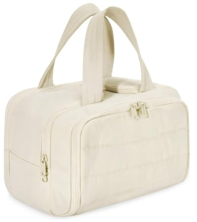 Harewtwy Travel Cosmetic Bag Large Capacity WideOpen Travel Cosmetic Bag Portable Storage Bag Organizer with for Traveling B