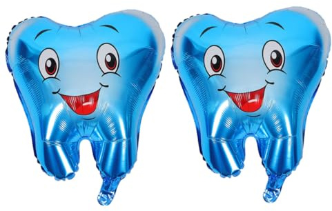 Gatuida 2 Stück Zahnballons in Blau Spielerische Babyparty Kinderparty deko Vielseitige Aufblasbare Zahn themen dekoration für Geburtstage Zahnfeiern Fotoshootings und Partyspaß