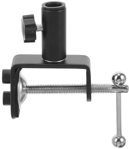 GARVALON Verstellbare Mikrofonarm Tischklemme aus Metall und Kunststoff mit Doppel anti rutsch design Stabile C klemme für Vielseitige Mikrofonhalterungen Am Schreibtisch
