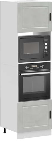 Gecheer Gray Rectangular Kitchen Oven Cabinet Set with Adjustable Shelves - 22.4 x 23.6 x 81.5 in. Model3315055