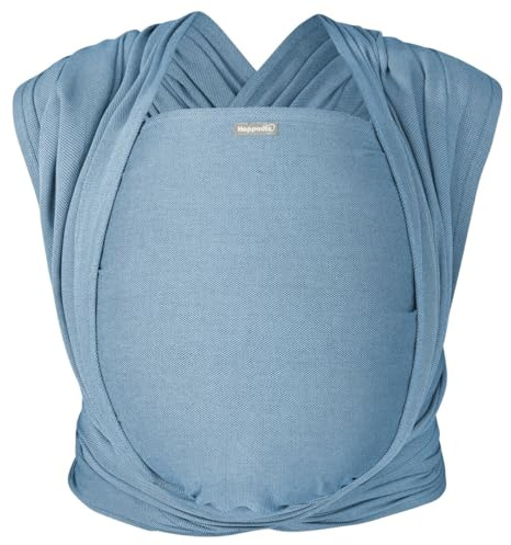 Hoppediz Ultraleichtes Babytragetuch ab Geburt, Hamburg ocean 5,40 m | Ergonomisches Tragetuch für Neugeborene und Kleinkinder, inkl. Anleitung