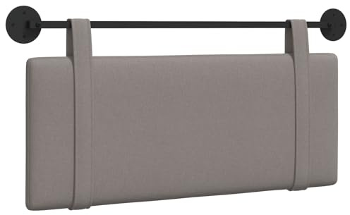 vidaXL Hängendes Kopfteil Taupe Stoff, Bettzimmer Deko, Moderner Stoffkopfteil, Wandmontierte Rückenstütze, Luxus Schlaf-Highlight, Zeitloser Komfort