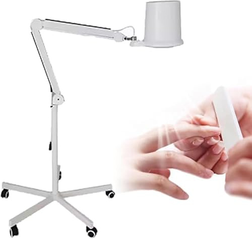 Nail Dust Collector - Low Noise Vacuum Fan with Built-in Lamp - Includes Two Replacement Filters and Universal Clamp for Professional Nail Salons