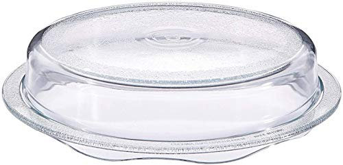 Cuchina Safe Couvercle 2 en 1 en verre ventilé pour micro-ondes et plat de cuisson, facile à prendre en main pour la cuisson et le service