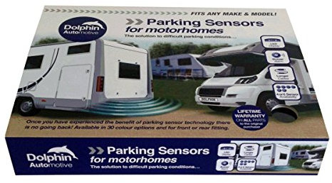 Dolphin MPS400 Parksensoren für Wohnmobil, Camper, Lastwagen, mit Audio-Summer, Schwarz/Silber/Weiß/Grau