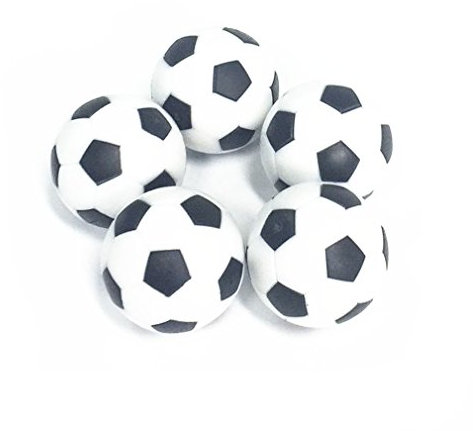 PEIUJIN 5 Stück Tischfußball Kickerbälle, Kicker Bälle aus ABS hart und schnell, Durchmesser 31mm, Schwarz Weiß (Typ A 5 Pcs)