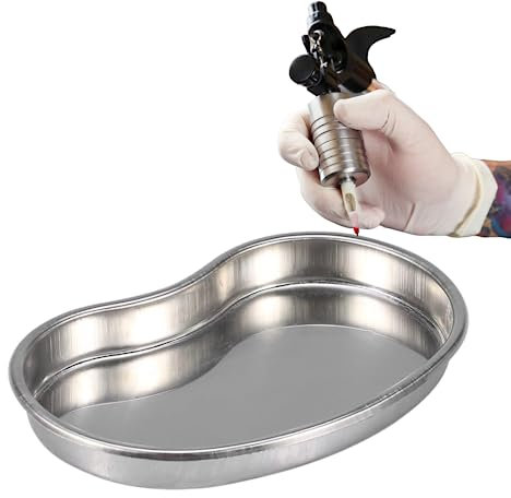 Jadeshay Bandeja de acero inoxidable,Bandejas de Instrumentos Médicos Bandeja de Instrumentos Bandejas de Laboratorio,para Tatuajes Laboratorio de Clínica (7.3 * 4.3 * 0.8 inch)