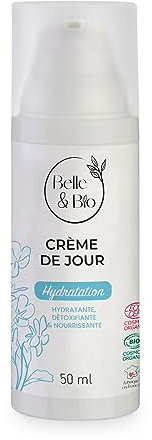 CRÈME VISAGE JOUR BIO- BELLE&BIO - Hydratante, Matifiante, Détoxifiante - Toutes Peaux - Certifiée Bio Ecocert - 50 ml