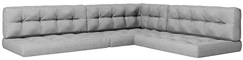 Vicco Palettenkissen Set, Outdoor Kissen, Grau, 7 Teile