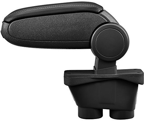 LP Trade Accoudoir Central pour 208 I | Accessoire Console de Rangement et Repose-bras avec Compartiment Organiseur | Pièce Détachée d'Intérieur de Voiture | Simili Cuir Noir - Couture Noire