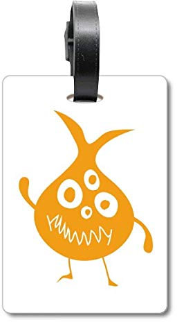 Alien Kreatur Cruise Koffer Tag Tourister Identifikationsetikett Gelb