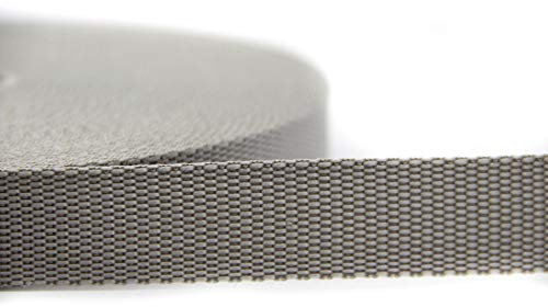 NTS-Nähtechnik Sangle de 25 m en 100 % polypropylène (gris clair, 20)