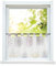 ESLIR Scheibengardine modern Bistrogardine Küche Gardinen Transparent Vorhänge mit Schlaufen Kurzgardine Voile Kreis Muster Violett HxB 45x90cm 1 Stück