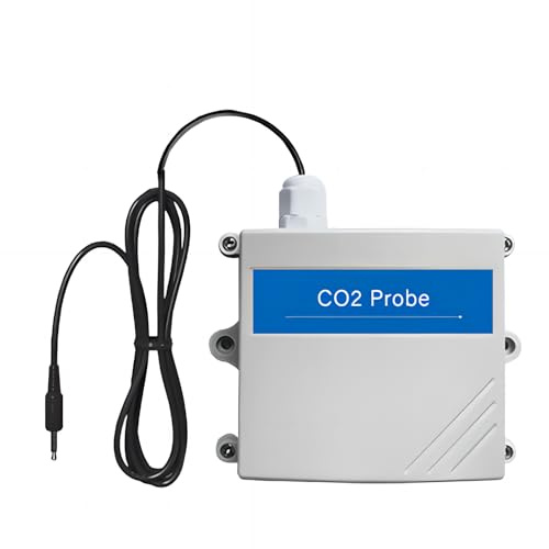 Ubibot CO2 Monitor, Innenluftqualitätssonde, Kohlendioxid 9999 ppm, Gewächshaus CO2 Detektor, (funktioniert mit UbiBot Smart Plug)