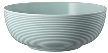Seltmann Weiden Beat Color Glaze Foodbowl | 20 cm | Schale für Desserts, Suppen und Salate | Rillen-Relief | Porzellan | Arktisblau