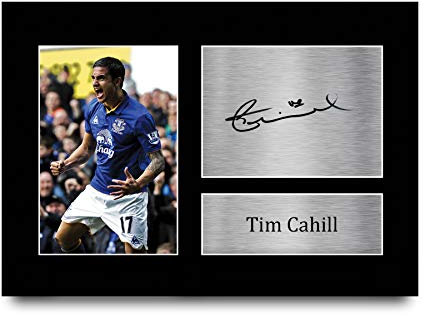HWC Trading A4 Tim Cahill Everton Gifts Printed Signed Autograph Picture for Fans and Supporters - A4