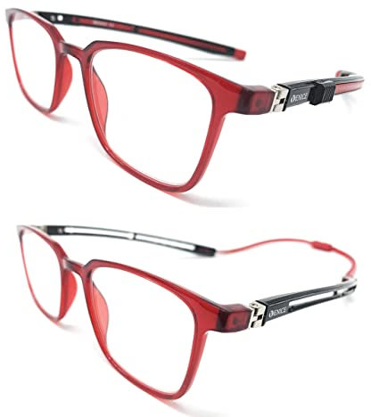 Lesebrille TR90 magnetisch Iman erweiterbar Professional Für herren damen venice (Rot, +3.00)