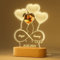 iDIY Personalisierte Fotolampe mit 2 Namen, Acryl Personalisierte Herz Nachtlicht mit Datum, Schlafzimmer Zimmer Glas dekorative Zeichen Plaque für Valentinstag Jahrestag Muttertag Hochzeit