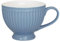 GREENGATE ALICE taza de té de porcelana azul cielo con asa L 0,4 H 11,5x9,5 cm