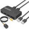 KVM Switch, eppfun USB Switch 2PC 2 In 4 Out, Usb Umschalter mit Fernbedienung, eine Maus/Tastatur für 2 pcs gleichzeitig