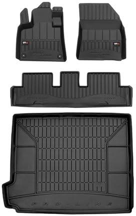 OMAC Fußmatten & Kofferraumwanne Set kompatibel mit Citroen C4 Picasso 2013-2019 Gummi 4X