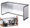 Height 40CM Stove Splatter Guard for Cooking Kitchen Anti Splatter Shield Guard Portable Folding Cooker Side Fat Oil Splash Guard Splash Back Splatter Screen for Frying Pan Wall Hob Grease