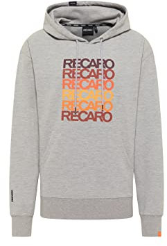 RECARO Hoodie Spektrum | Herren Kapuzenpullover | 74% Baumwolle (26% Polyester) | Made in Europe, Farbe:Grey, Größe:S