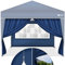 tillvex® 2X Seitenwand für Pavillon 3x3m | Faltpavillon Seitenteile wasserabweisend | Seitenfenster & Reißverschluss | Seitenwände für Gartenzelt Partyzelt