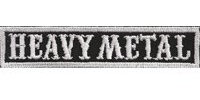 Heavy Metal Kutten Aufnäher - Heavy Metal - Biker Patch zum aufnähen/aufbügeln l Leder Kutte Aufbügler Sticker für alle Stoffe l Bügelflicken Applikation l 100x20mm