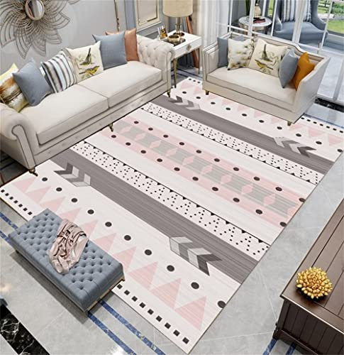 RUGMRZ Tapis Eveil B¨¦B¨¦ 50 x 70 cm Tapis Bebe Pliable Décoration de Maison Moderne Tapis de Chambre Rose Gris Facile à Nettoyer Tapis D Eveil Bebe Garcon