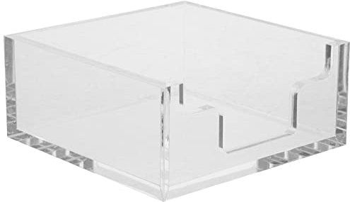 Luxshiny Acrylique Porte-Serviettes Plateau Invité Serviette Panier Papier Porte-Serviettes Clair Cocktail Boisson Serviette Distributeur De Tissu Organisateur pour Salle De Bain