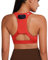QUEENIEKE Damen Medium Support Riemchen Zurück Energy Sport BH Baumwolle Gefühl(Fluoreszierendes Dunkelrot, XXL)