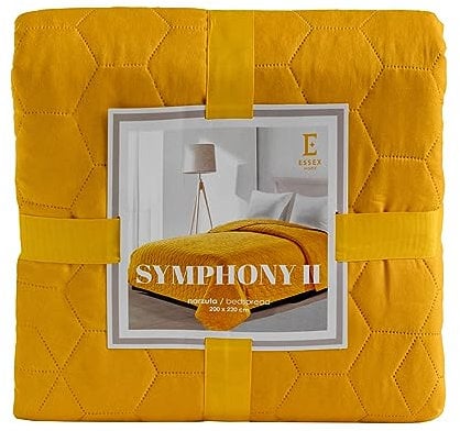 ESSEX - Tagesdecke Symphony, 200 x 220 cm, Bettüberwurf, 100% Polyester - Gelb