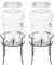 Rink Drink 6.5L Drinks Dispenser with Tap & Stand - Pack of 2 - Large Home Kitchen Outdoor Black Tap Water Dispensing Jug Indoor Juice Punch Bottle for BBQ, Party, Picnic, Events, Buffets