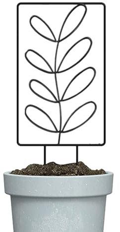 Klettergerüst für den Garten | Blattförmiges Obelisken-Rankgitter zum Klettern | Kleines Garten-Metallspalier für Topfpflanzen, rostfreies Metallrohr mit robuster Beschichtung für Rebe Efeu Blume