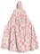 Tea Cups With Roses Romantic Shabby Adult Hooded Cloak,Halloween Costumes Cosplay Long Cape Cloak Fancy Dress For Role Play (150cm / 59)