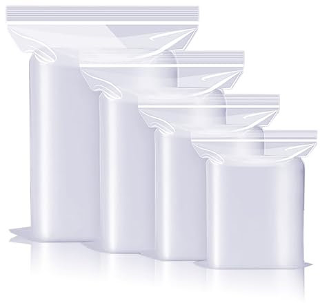 Resealable Grip Seal Bags, Clear, 35x45cm, 30PCS - Ideal for Storage of Nuts, Grains, Collectibles, Clothes