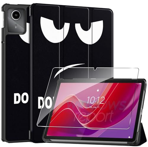 Cover per Lenovo Tab M11 2024 11 inches custodie+1 Pezzi Vetro Temperato,Gomma Protezione Protettivo,Ultra Sottile Antiurto Anti-Graffio TPU Flessibile Case-Don't Touch