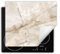 DarHaus Herdabdeckplatte Einteilig Küche Herdabdeckung Ceranfeld Herdabdeckplatten Anti Rutsch Matte Aufrollbar 60x52 cm, beige - Marmor
