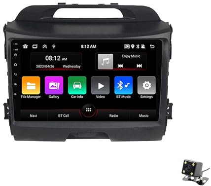 ADMLZQQ Car Entertainment Multimedia Radio Car-Play Radio Android 12 Radio Stereo for KIA Sportage 2010-2015 with 9 Inch Touchscreen High Definition GPS Navigation Bluetooth USB Wifi,M100cp