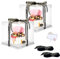 Vebetter 2 Stück Tortenschachtel Tortenkarton Tortenbox 23 * 22 * 22cm Cake Box Transparent Torten Transportboxen Geschenkbox Durchsichtig mit Weiß Sockel, Band, kleine Karte für Geburtstag Dessert.