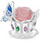 GNOCE Alice's Adventures in Wonderland Glow-in-the-Dark Teacup Blue Butterfly Charm 925 Sterling Silver Charm Fit Bracelet/Necklace Jewellery Gift for Women Girls Wife Daughter